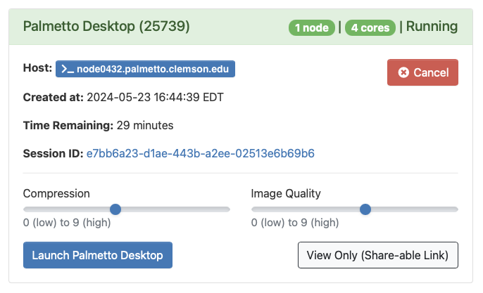 desktop job running