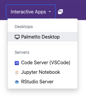 desktop app in interactive apps menu